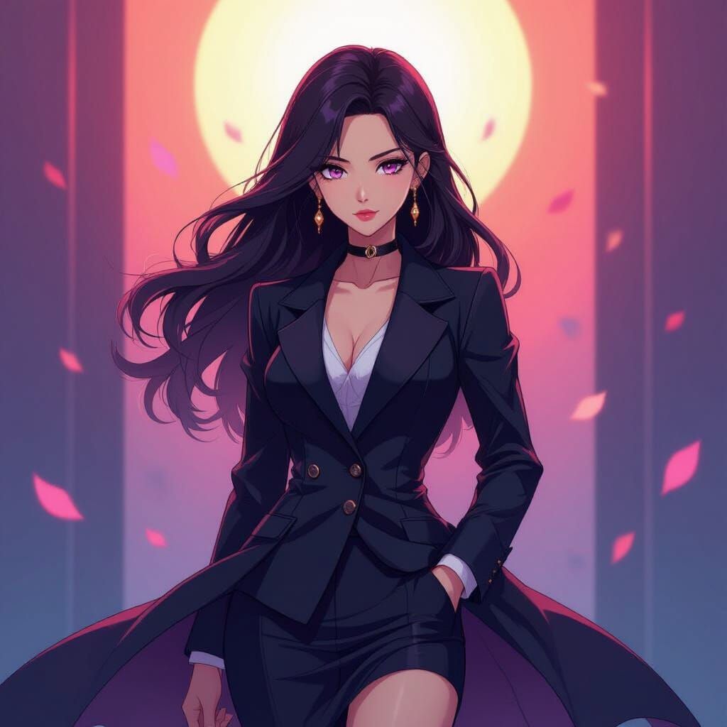 Singer in Manga Style, Anime Wallpaper Art