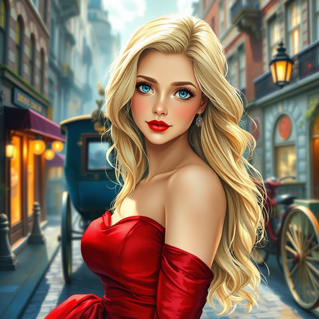 Victorian London: Ukrainian Beauty in Vibrant Illustration