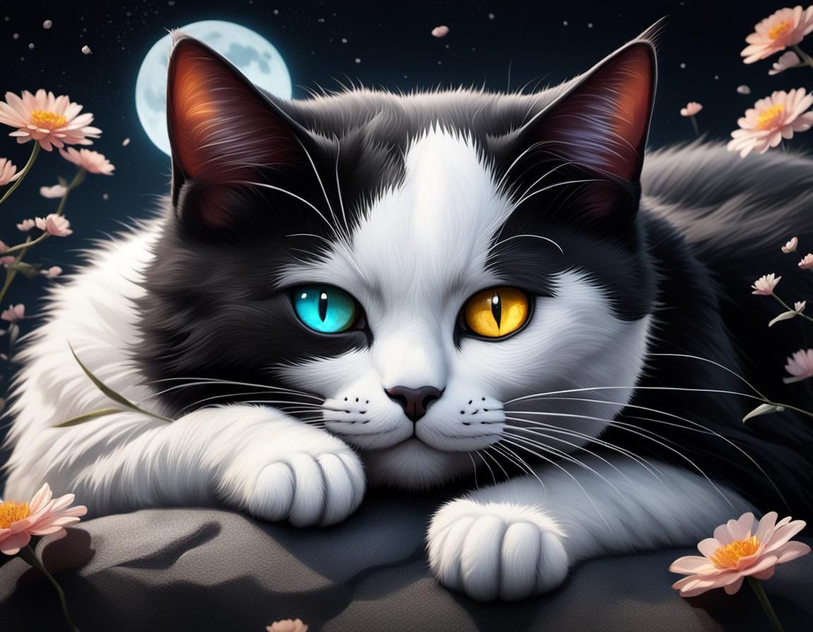 Yin Yang: Black and White Cats in Balance