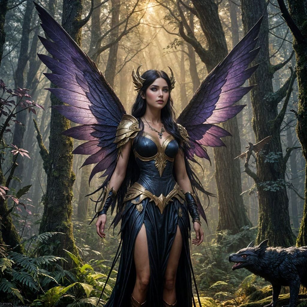 Epic Dark Fairy and Monster Companion