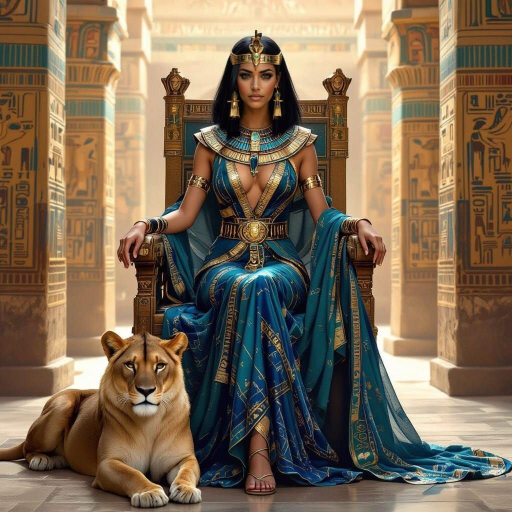 Egyptian Goddess Tefnut Reigns in Splendid Ancient Palace