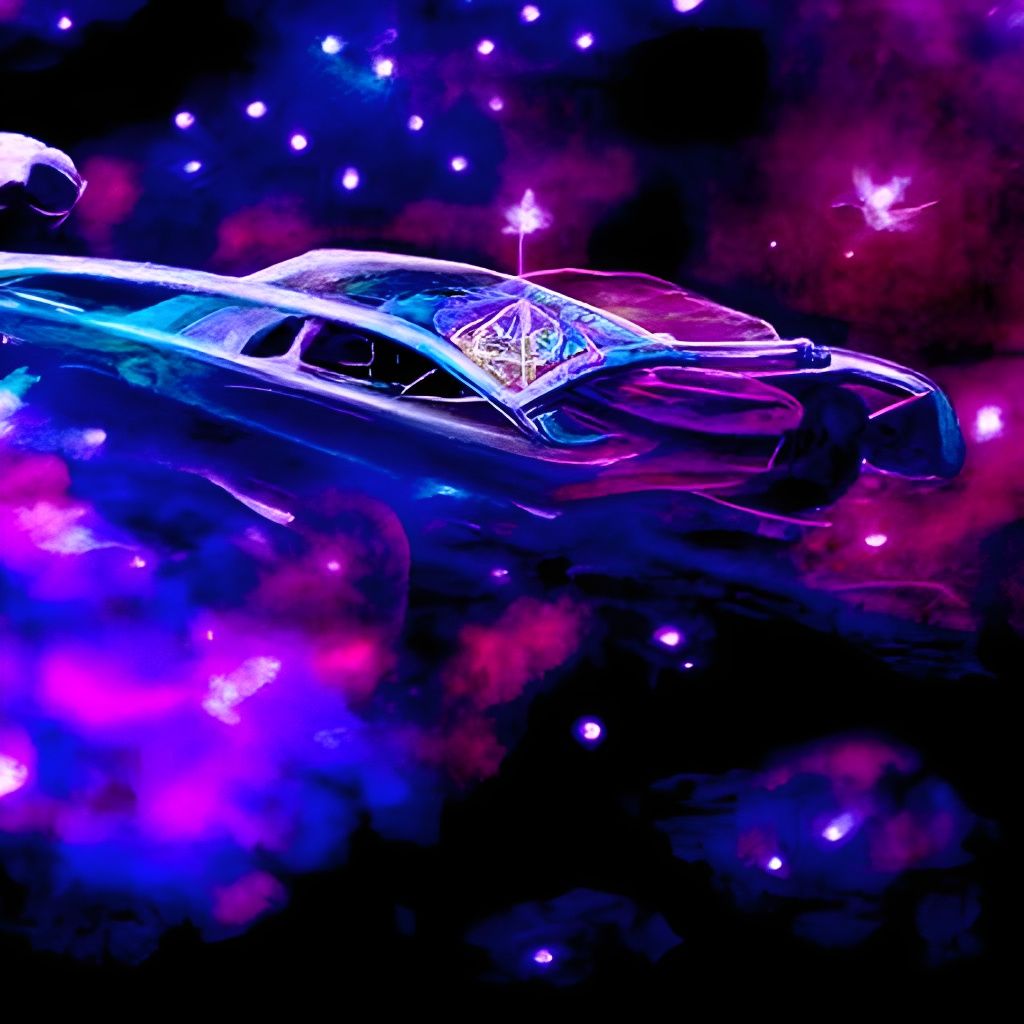 Luxurious Car in Holographic Astral City