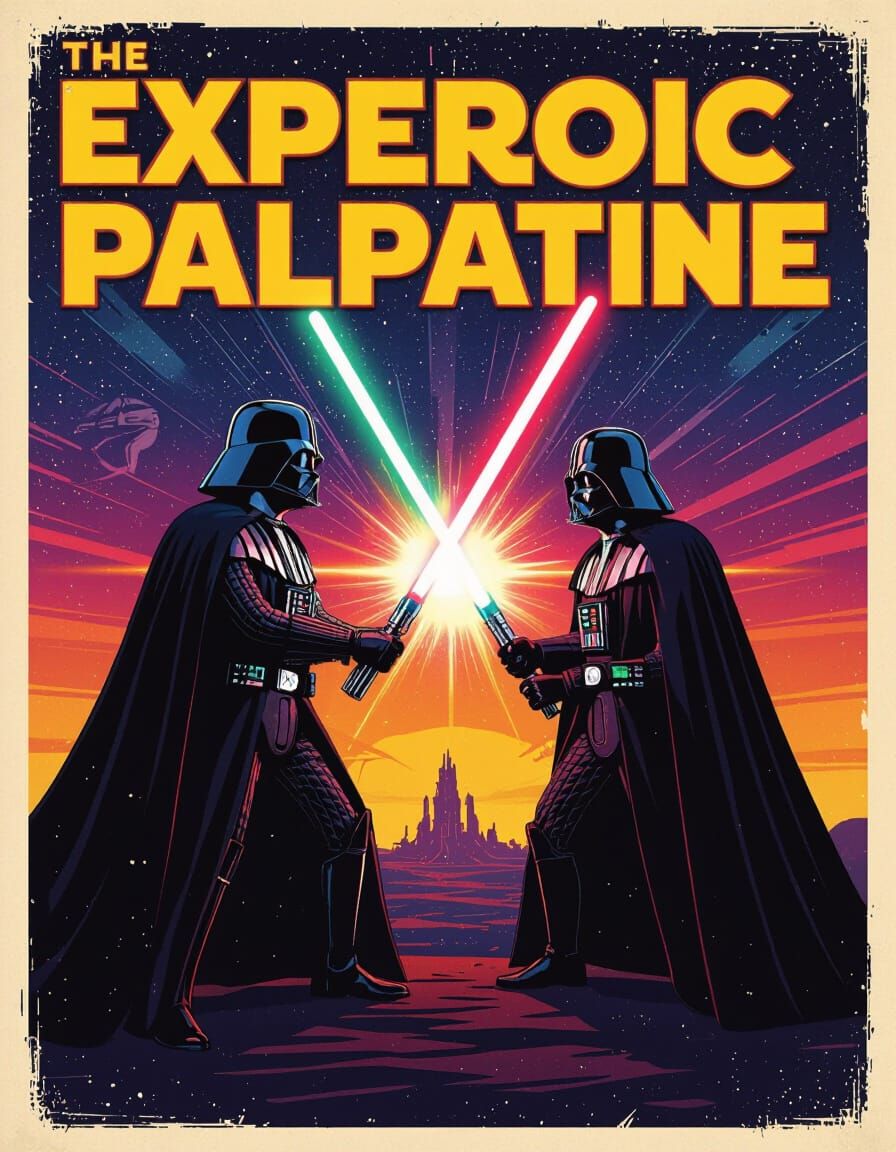 Sith Wars: Vader and Palpatine Retro Poster