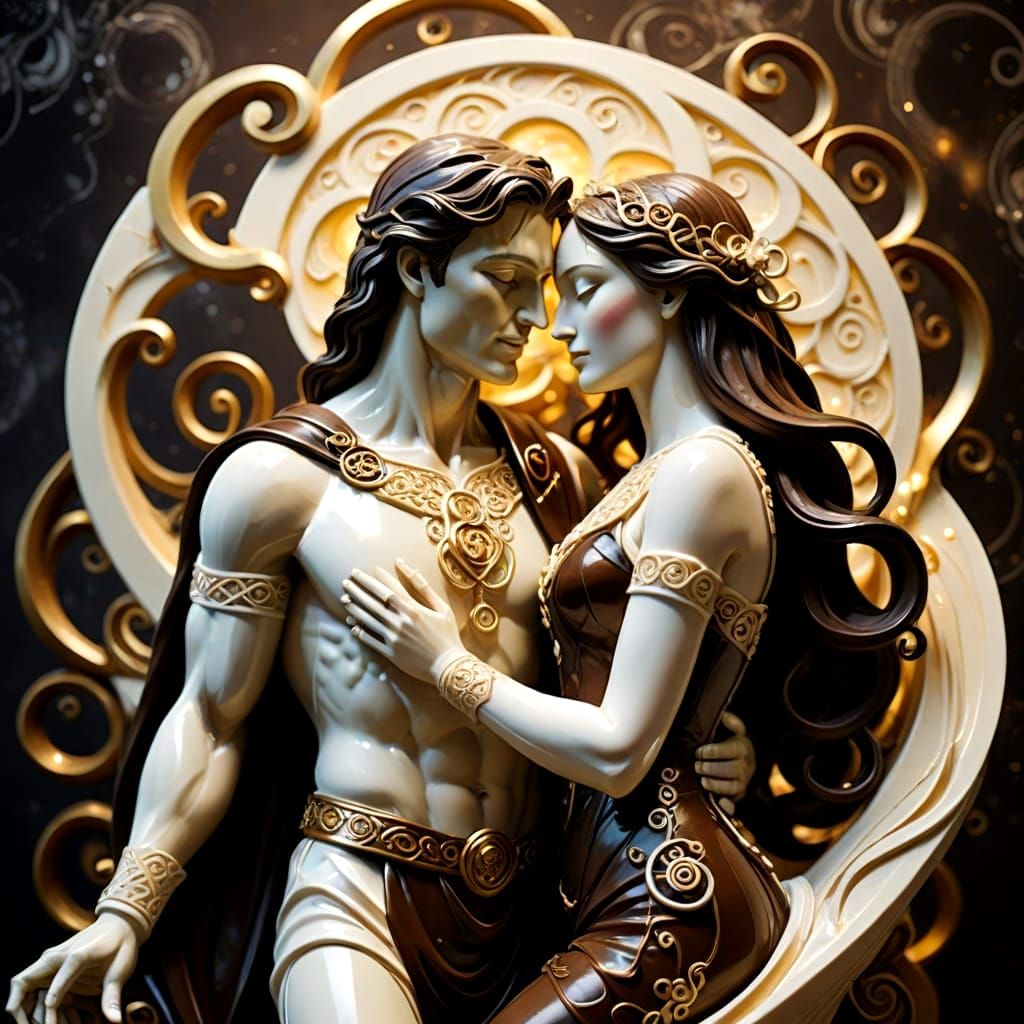 die Göttin und ihr Heros – made of Chocolate - für Heide Göt...