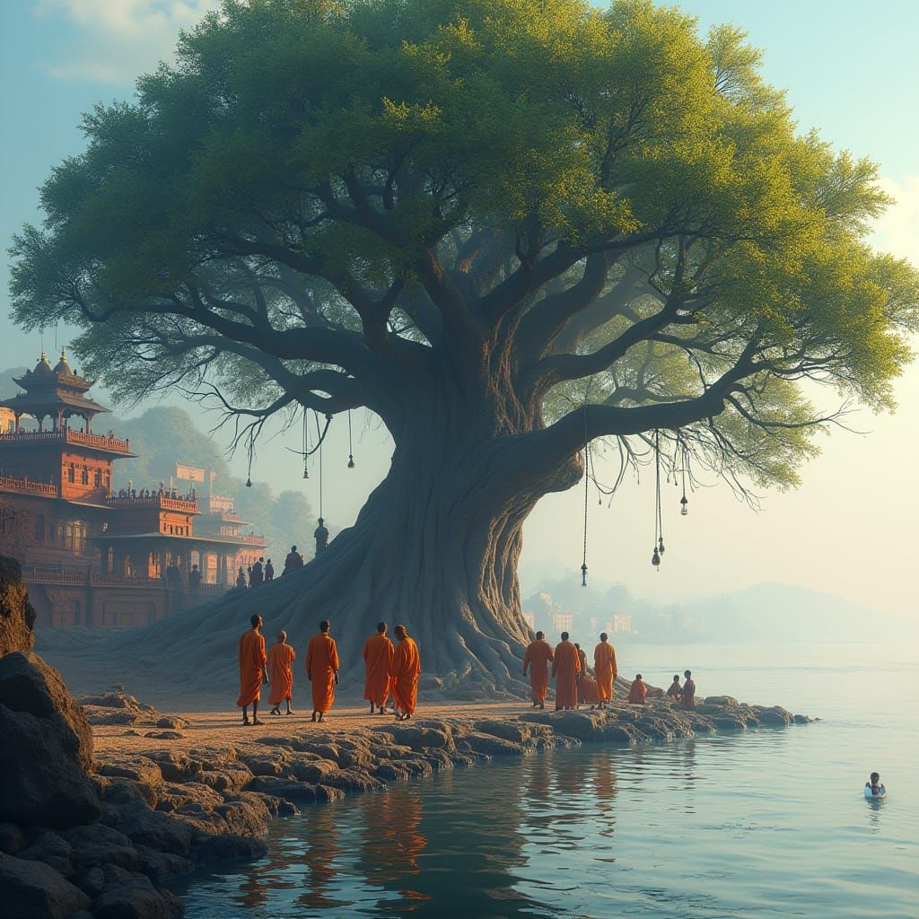 Banyan Tree on the Ganges River, Concept Art