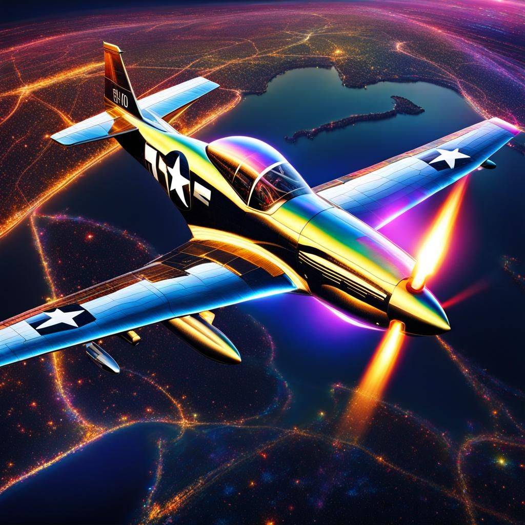 Creation: A Rainbow Road based North-American P51 Mustang