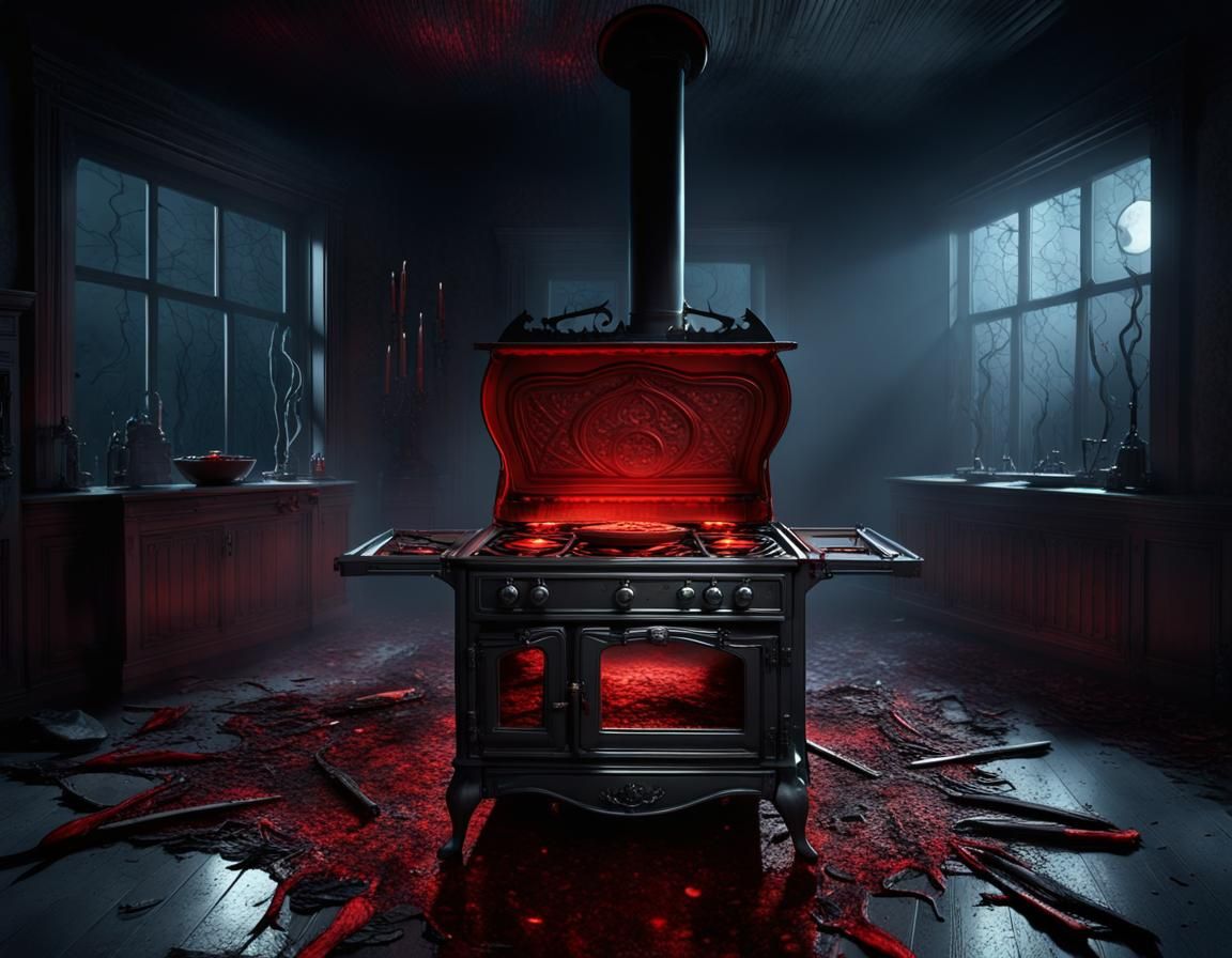 Spooky haunted draculas stove