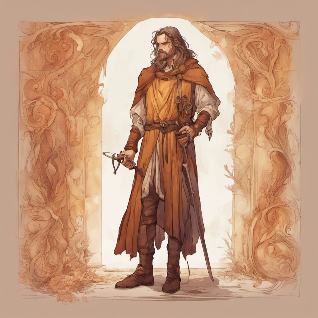 Lord of the Rings Character in Fantasy Art Style