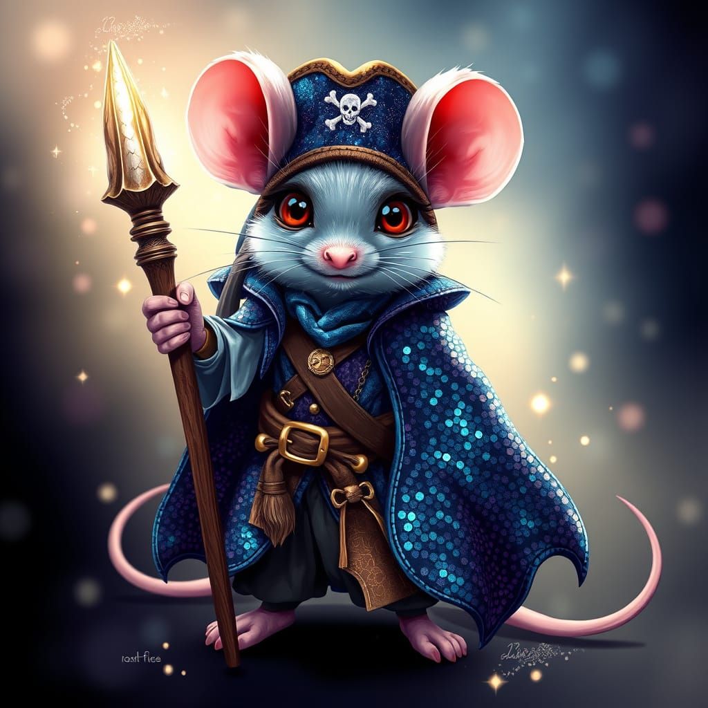 Mice pirate wearing