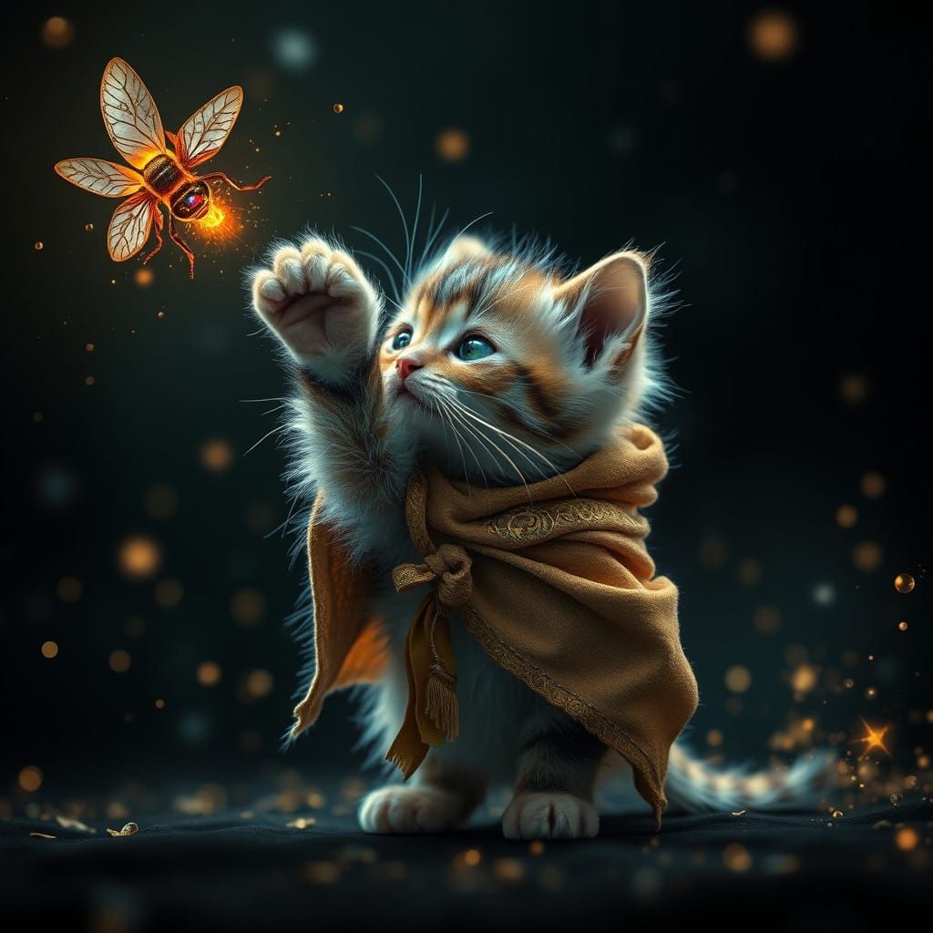 Furry Crusader Defends Realm Against Glowing Menace