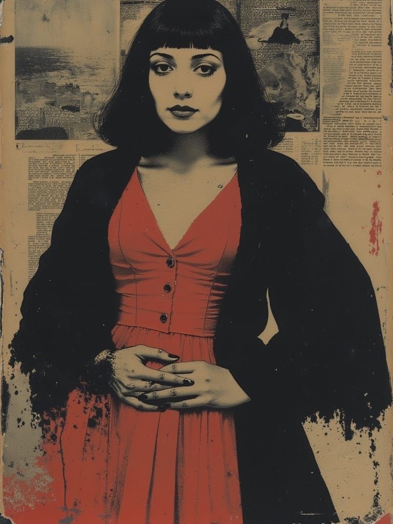 Vibrant Surrealism in Suede: A Whimsical Fashion Sketch