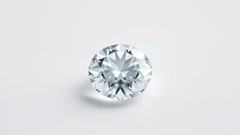 White Diamond Facets in Hyper-Realistic Detail