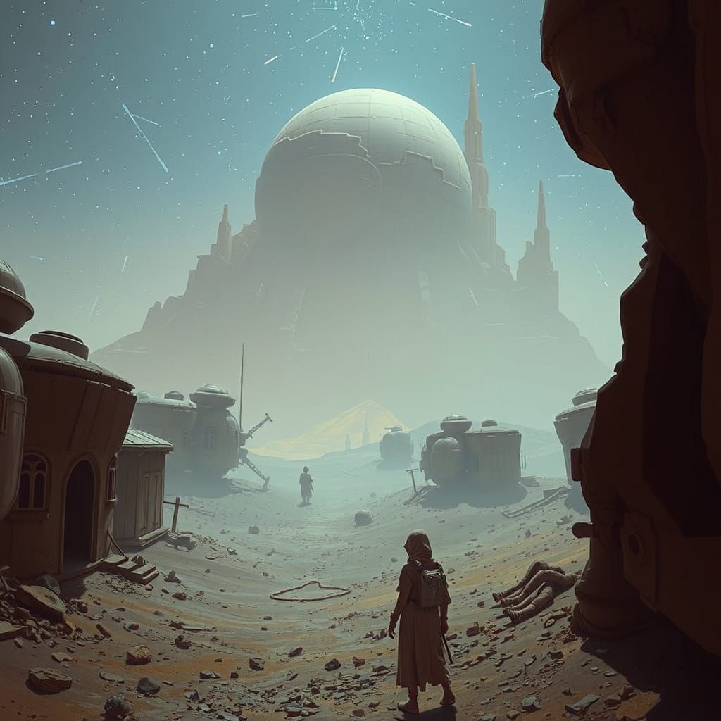 Cosmic Cantina in Dreamlike Haze