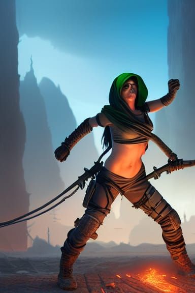 Beautifully Lit Female Rogue Concept Art