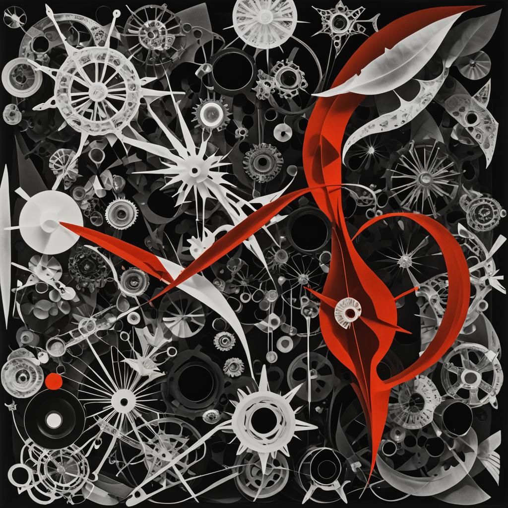 Man Ray Inspired Black and White Photogram