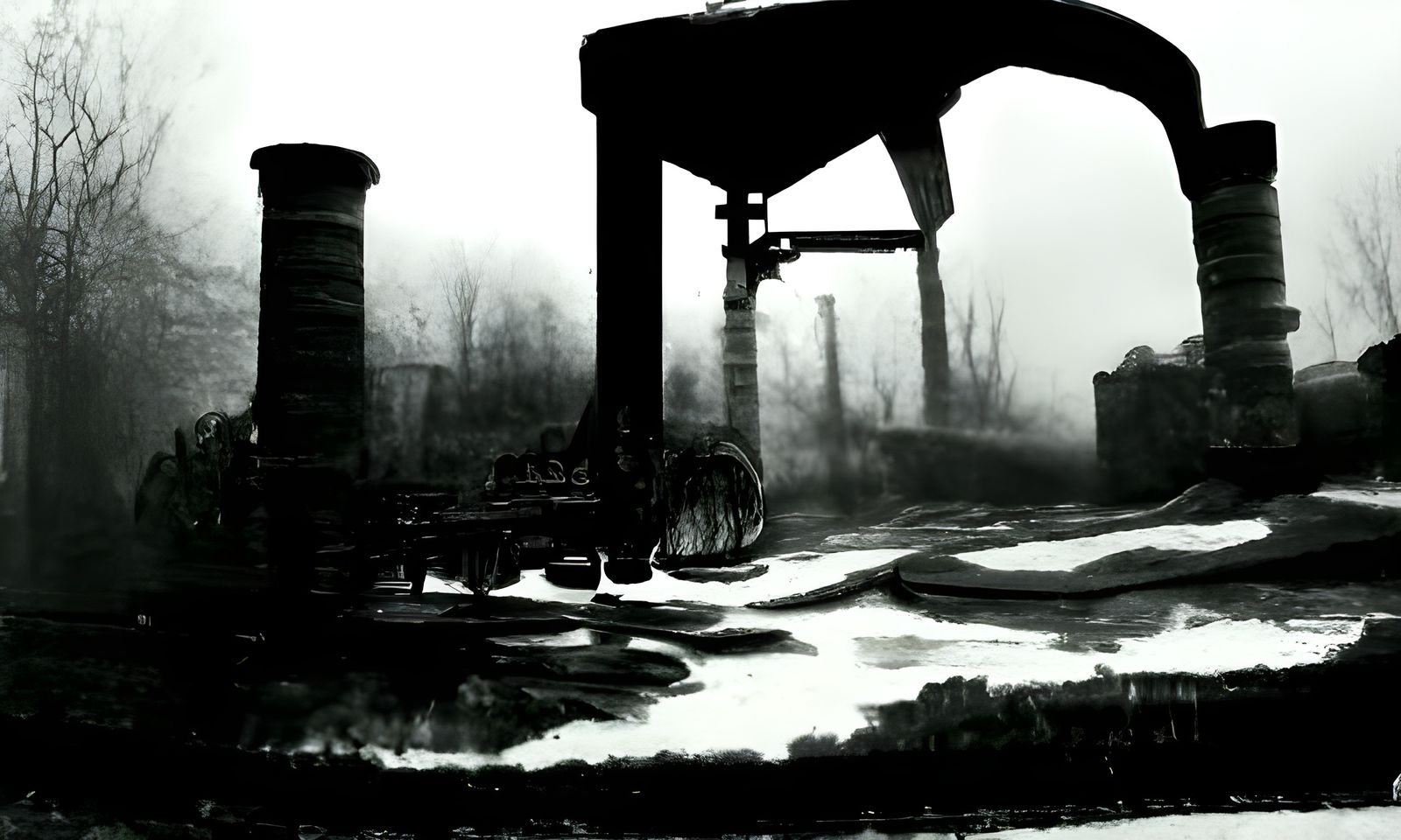 Industrial Fog in 1800s Photography Style