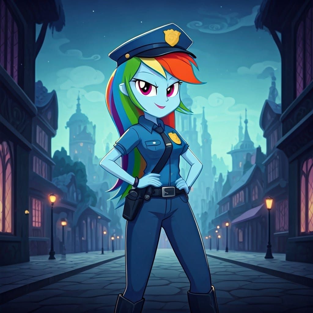 Rainbow Dash as Spoiled Police Chief of Canterlot City