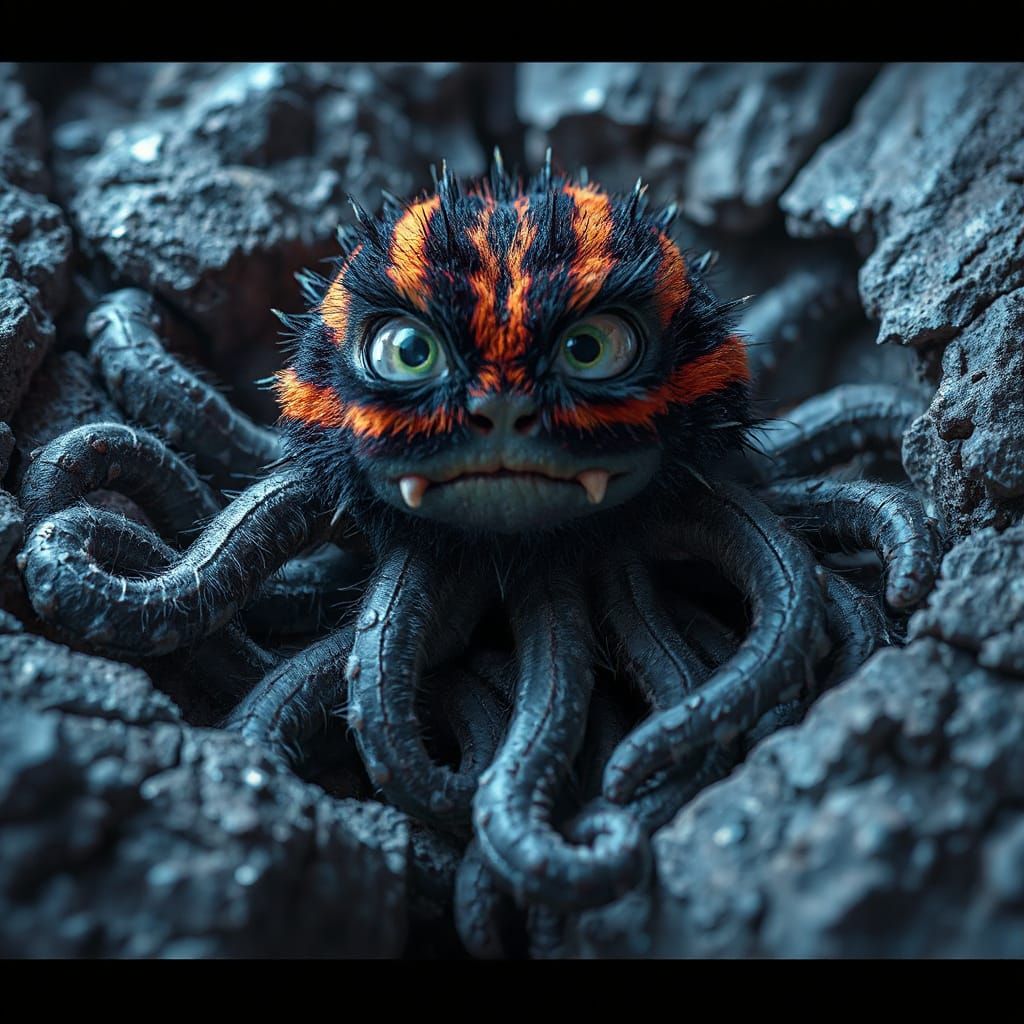 Creepy Cute Furry Creature with Tentacles