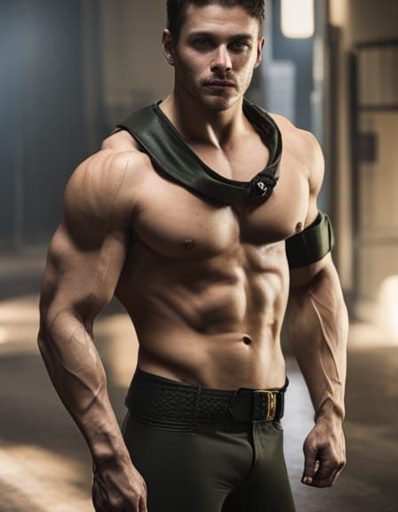 Handsome Muscular Werewolf Portrait