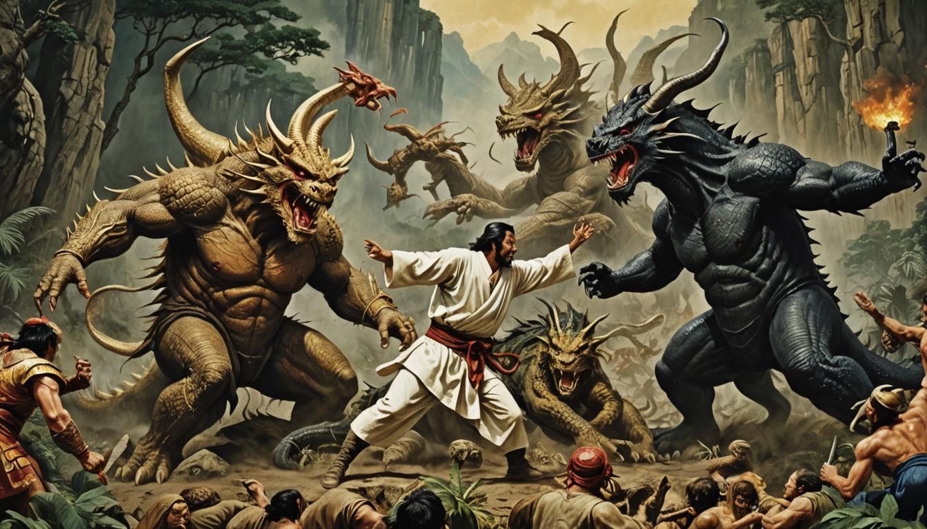 Surreal Battle on a Kaiju Buffet