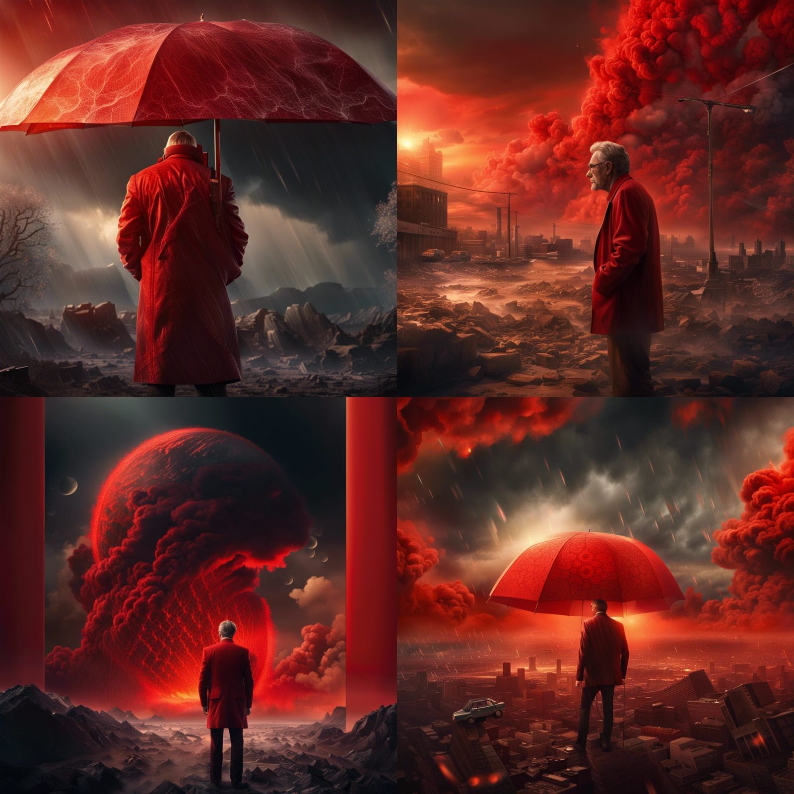 Dramatic Weather Reporter Climate Change Digital Art