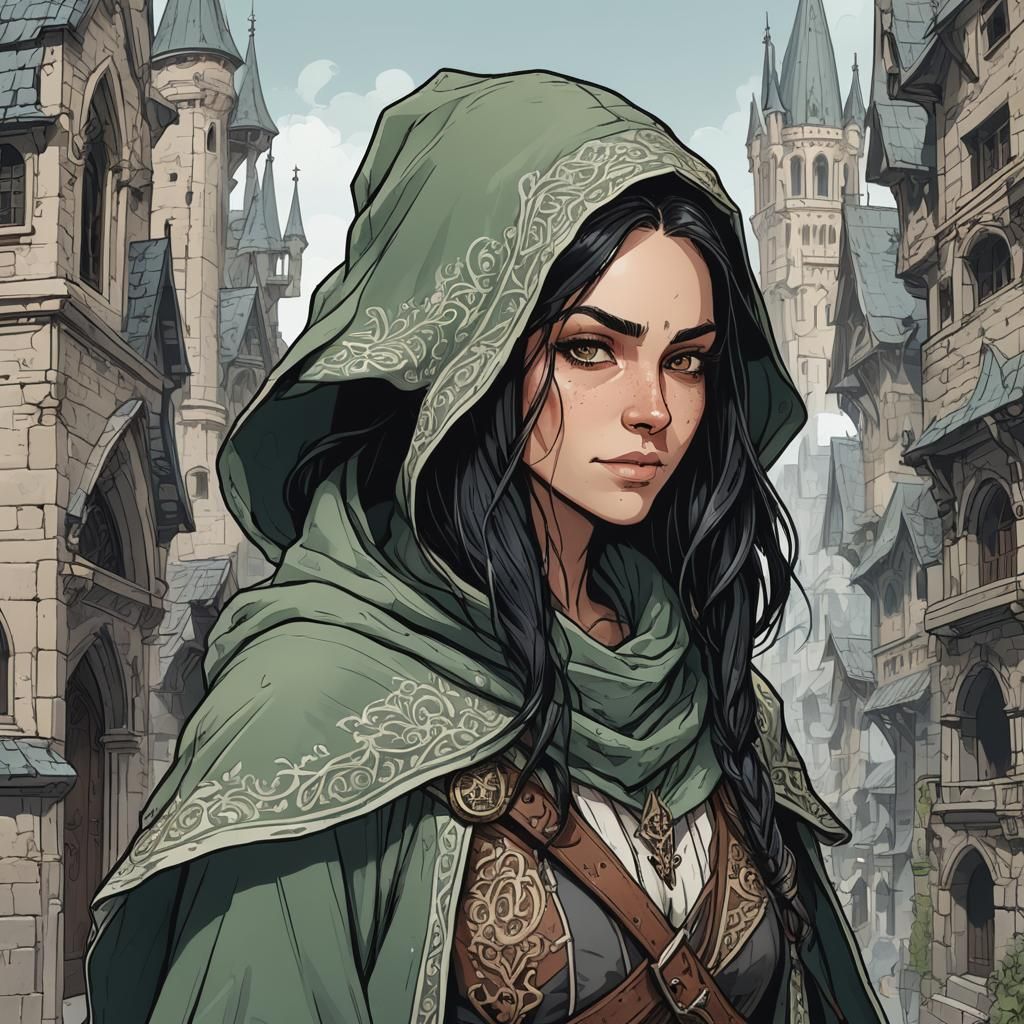 Ornate Portrait of an Elven Rogue in 16k