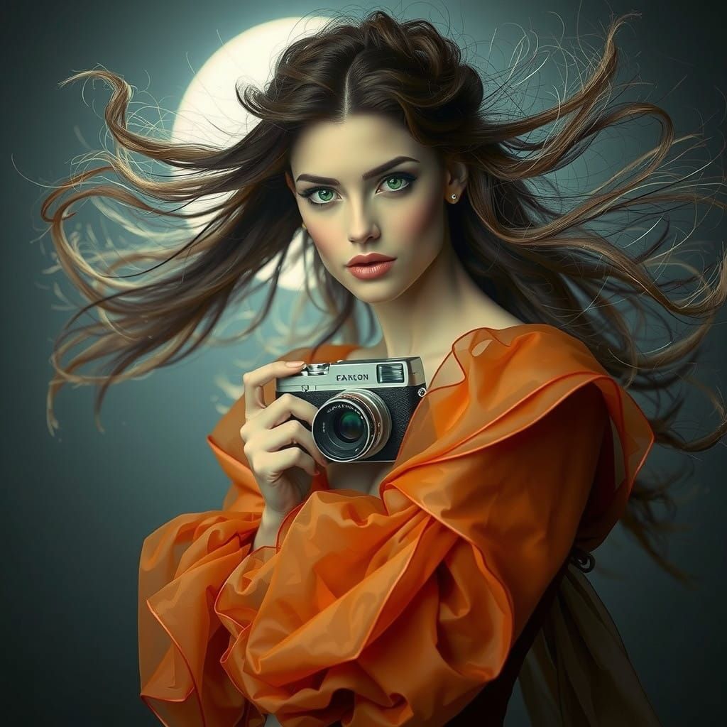 Sophisticated Fashion Model in Classic Haute Couture