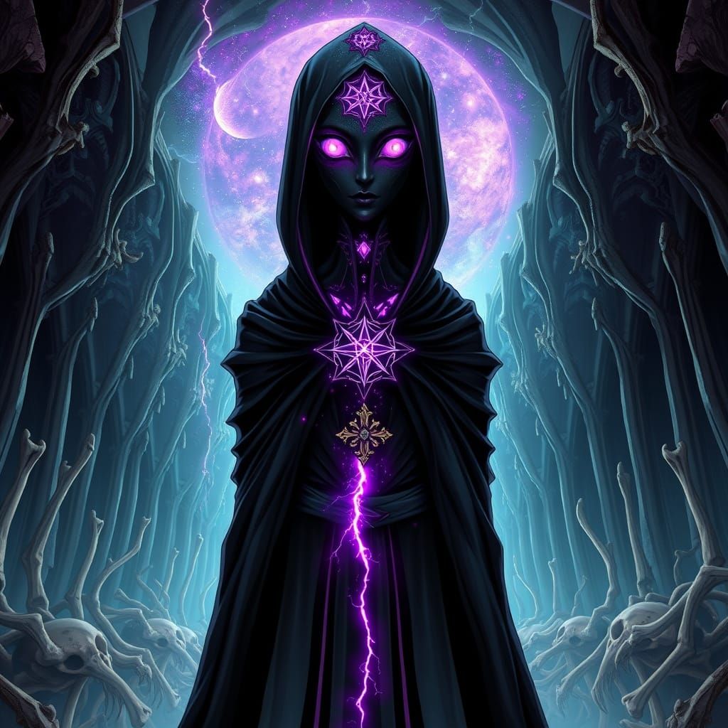 Dark Gothic Horror Anime Figure in Twisted Cathedral