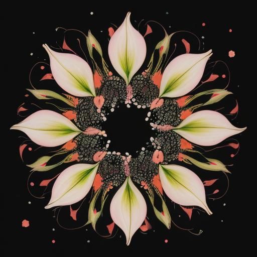 Striking Calla Lilies with Paint Splatter Cross