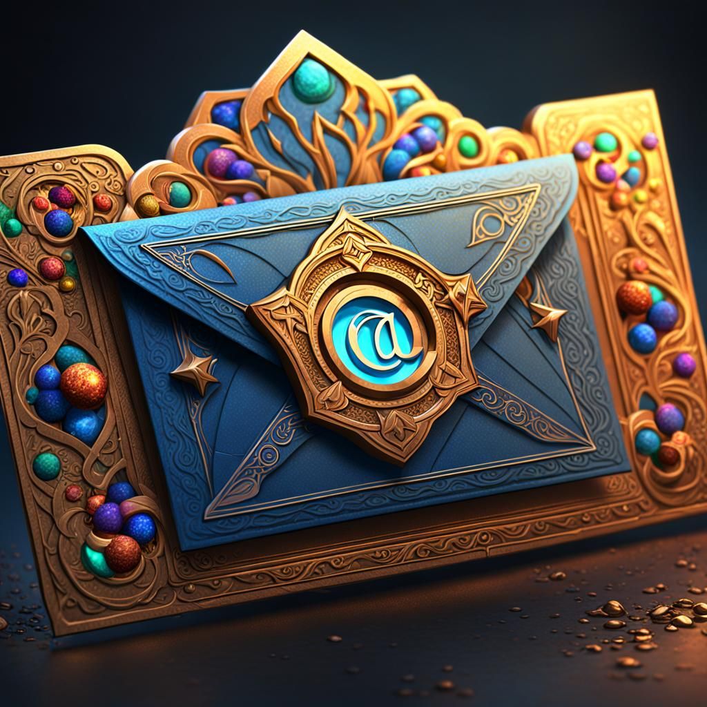 Adamka Email Envelope Logo: Detailed Matte Painting