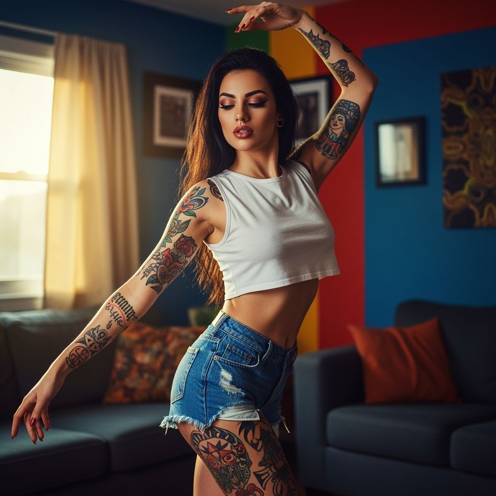 Ballerina in a Living Room: Hyperrealistic Photography