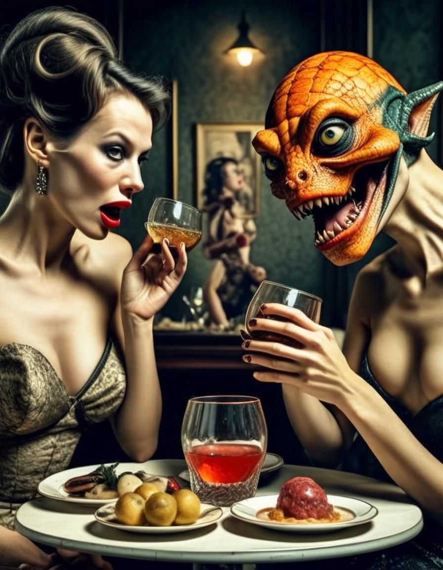 Surreal 1950s Life Portraits in Hyperrealistic Style