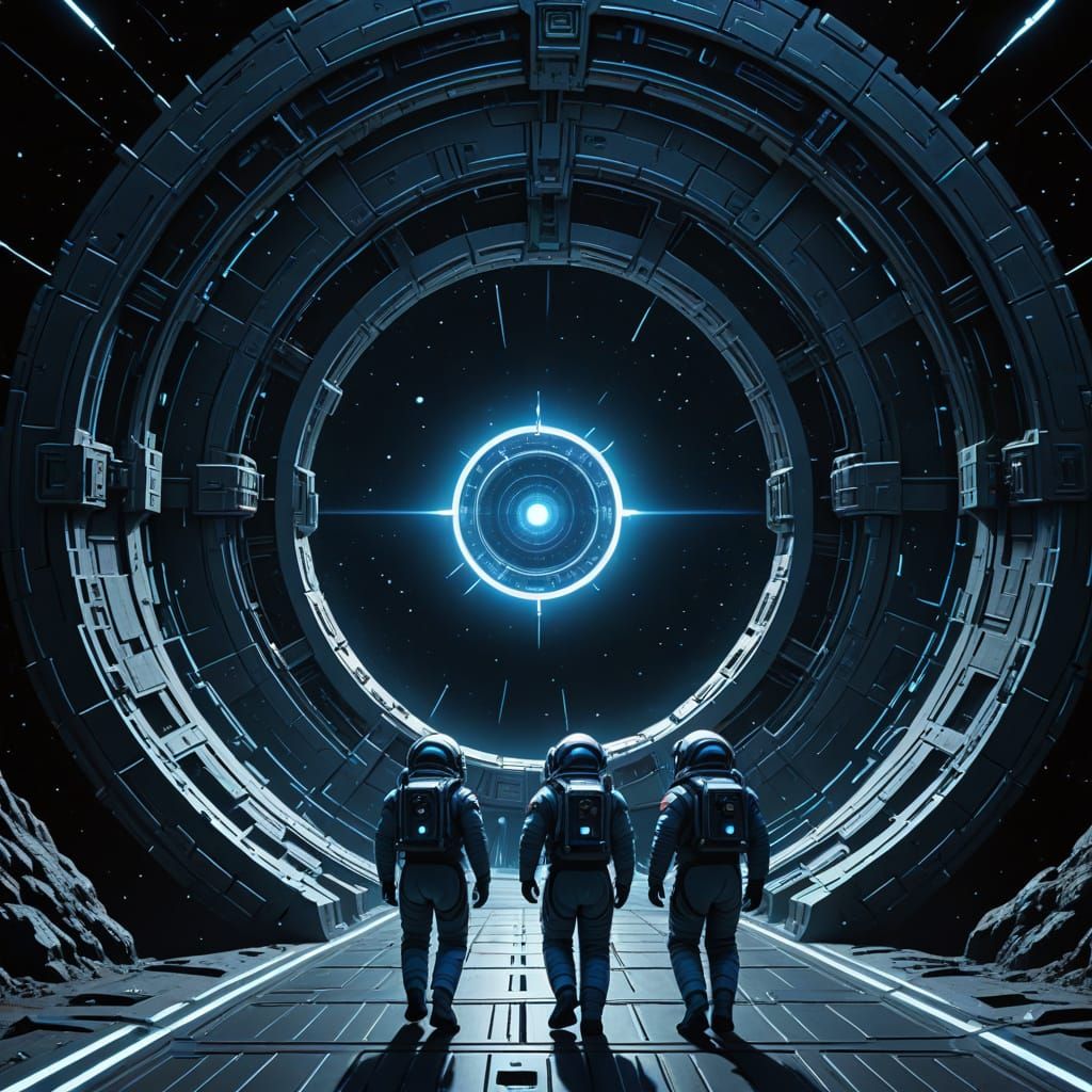 Cosmic Odyssey: Astronauts Emerge from the Stargate
