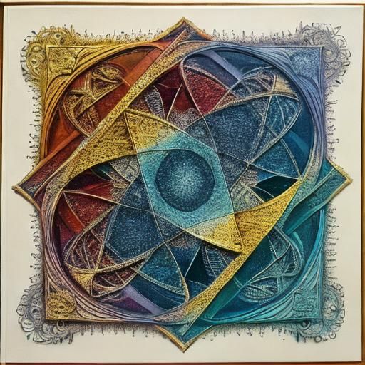 Jeweled Egyptian Butterfly in Fractal Style