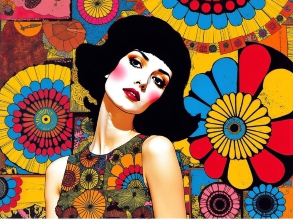 Groovy 1960s Fashion: Psychedelic Mod Autochrome