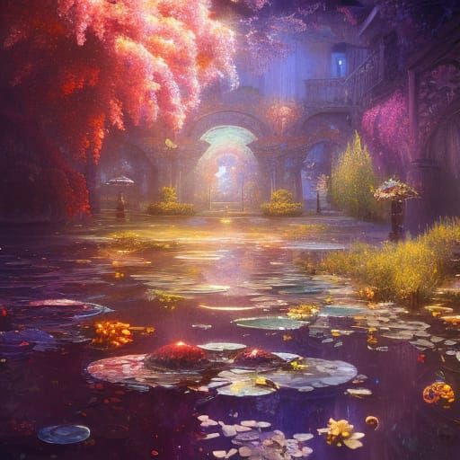 Glowing Flowers in a Bottle, Luminous Macro Photo