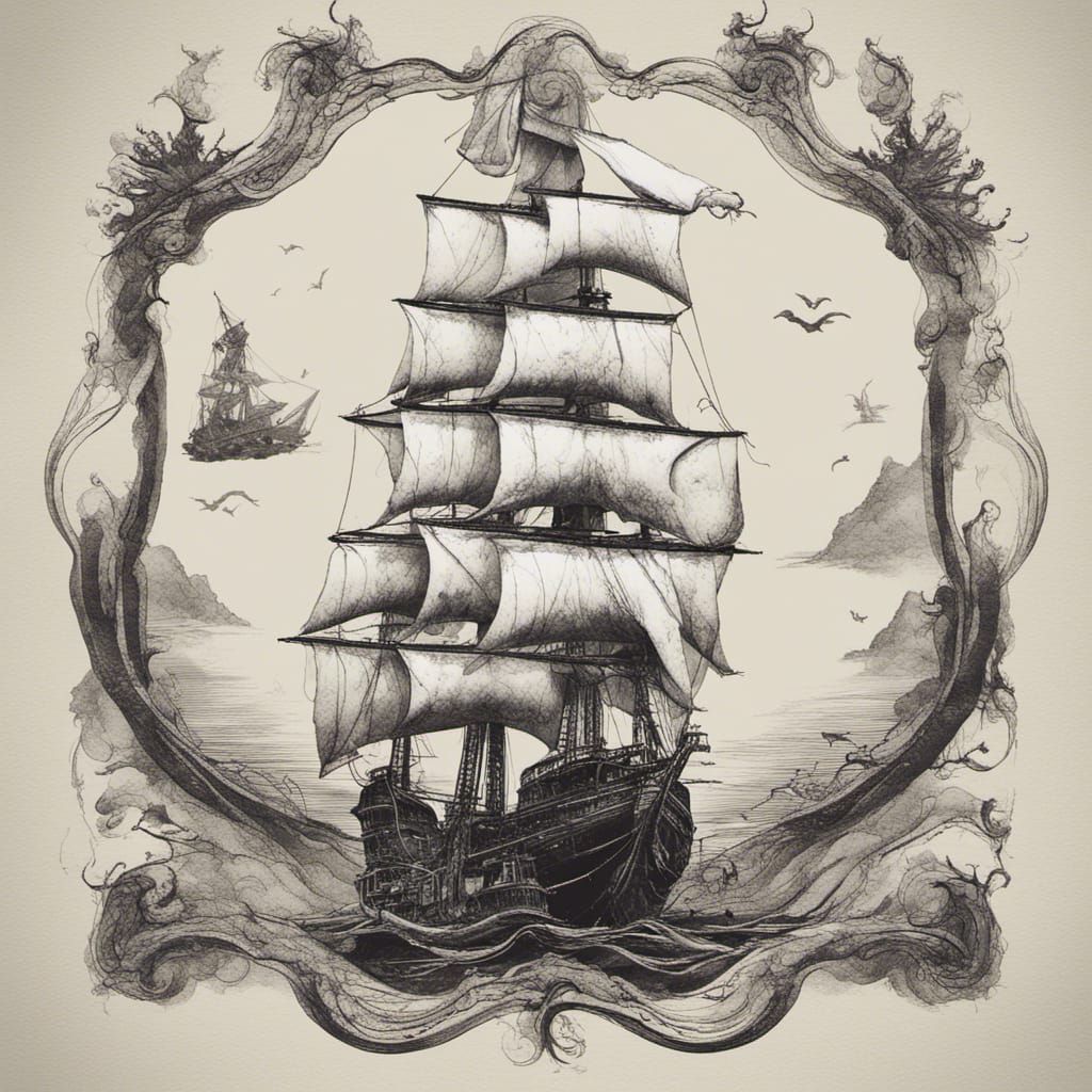 Penguin Pirates: Detailed Matte Painting in 8K