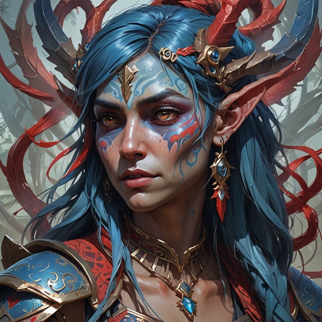 Mutated Tribal Elf Portrait in 8K Resolution