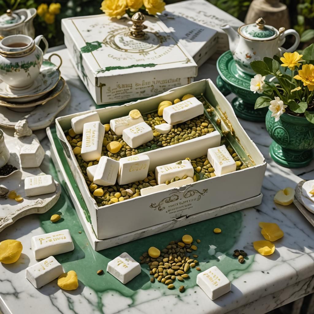 Marshmallow Soap Bars Spill from Tea Box