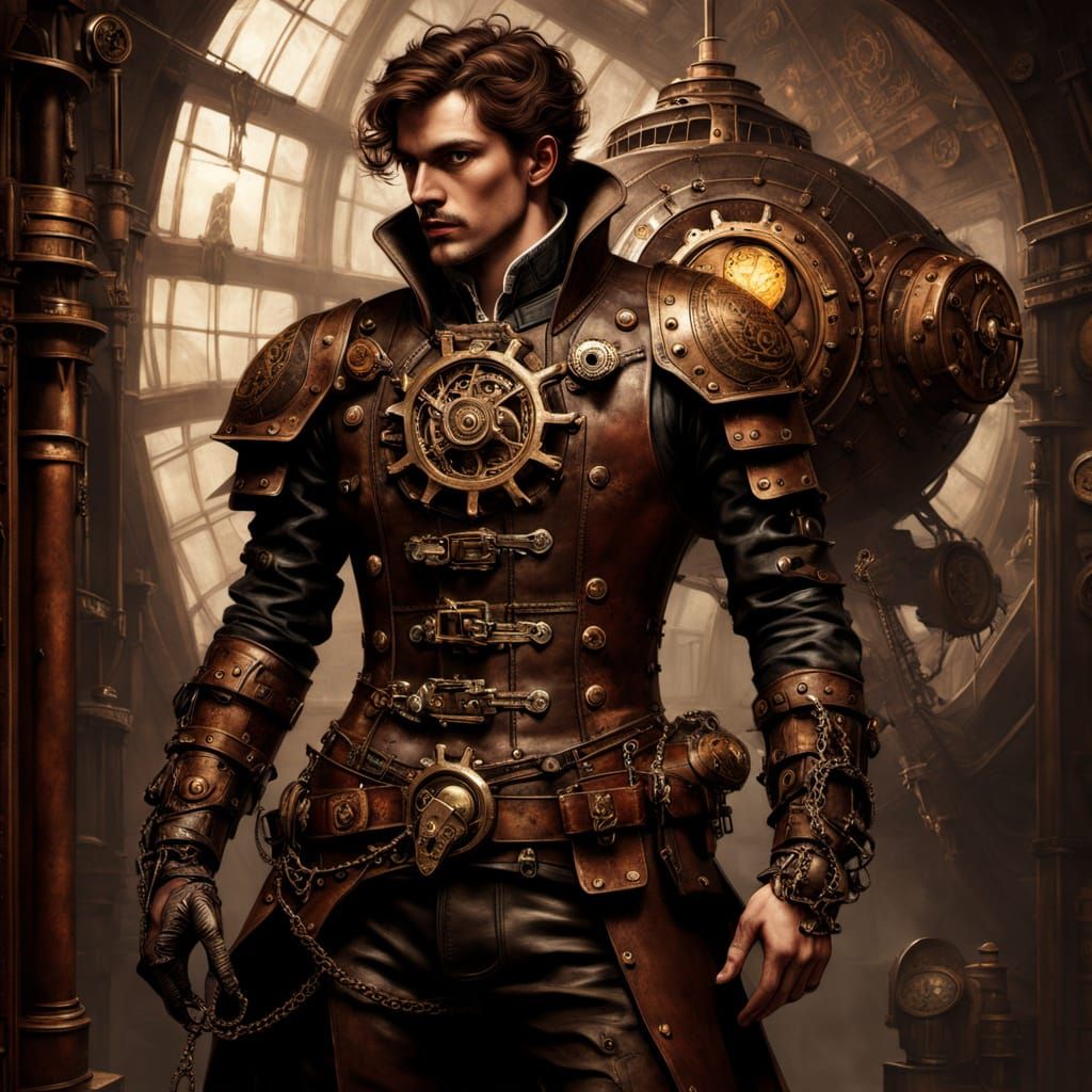 Thief Scales Clockwork Airship in Painterly Concept Art