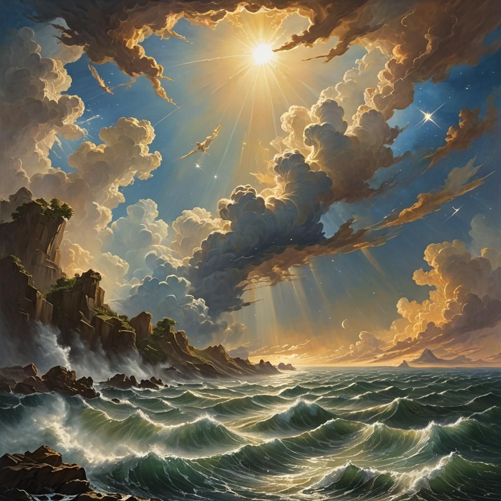 Biblical Firmament as Detailed Matte Painting