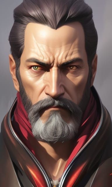 Detailed Wizard Portrait with Dynamic Lighting