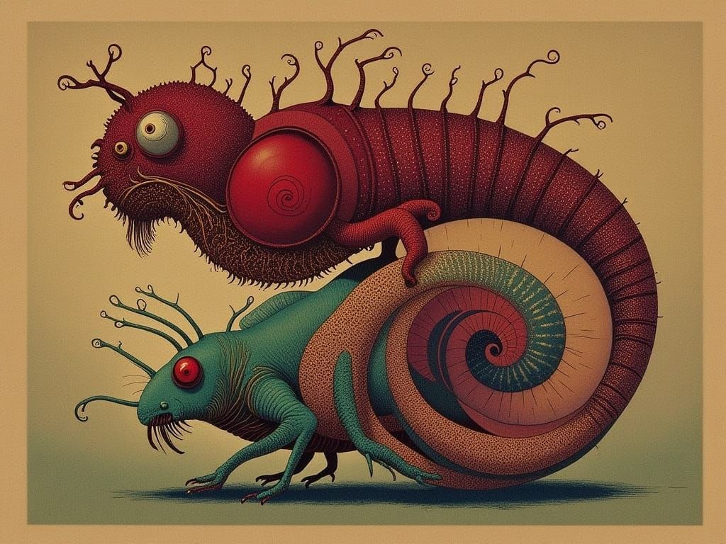 1950s Horror Movie Poster: Mutant Prawn Eyeball Hybrid