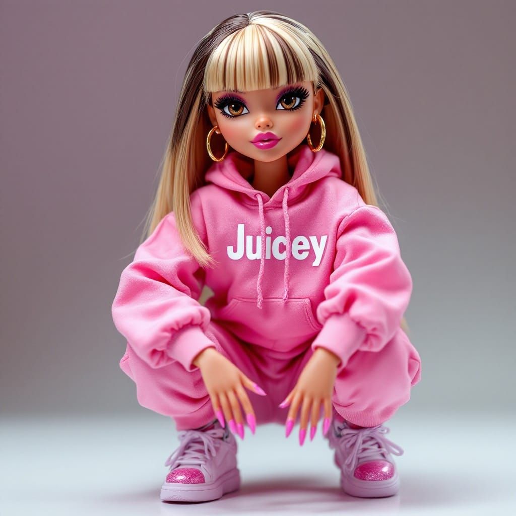 Sultry Curvy Gangster Doll in Cyberpunk Chic