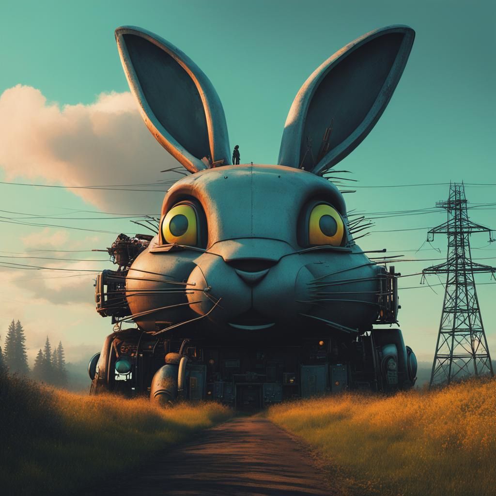evil robot rabbit..