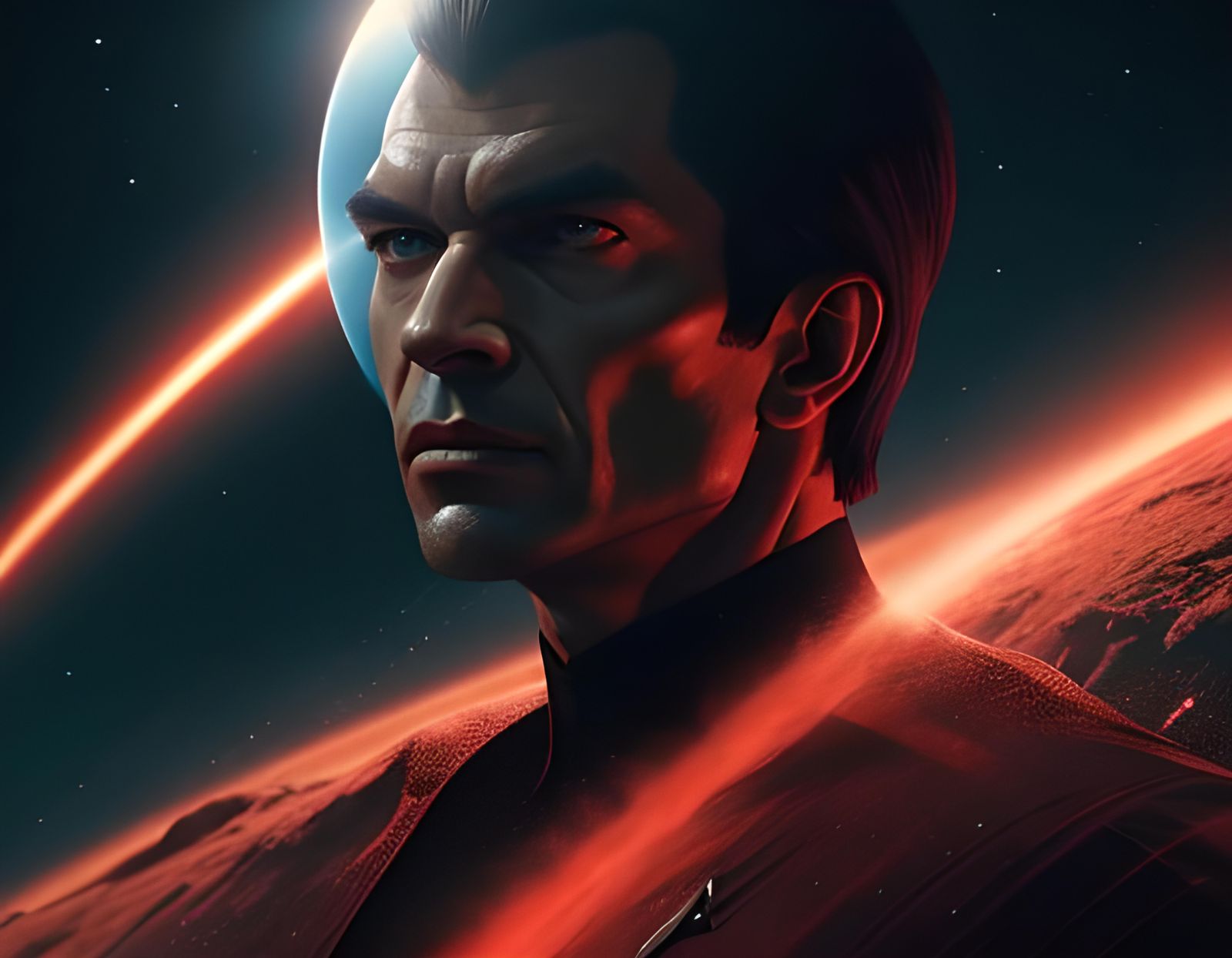 Star Trek Red Shirt Officer Beaming Down, 1960s Film