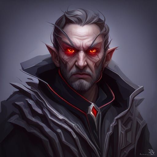 Evil Spider in Dark Robes Portrait