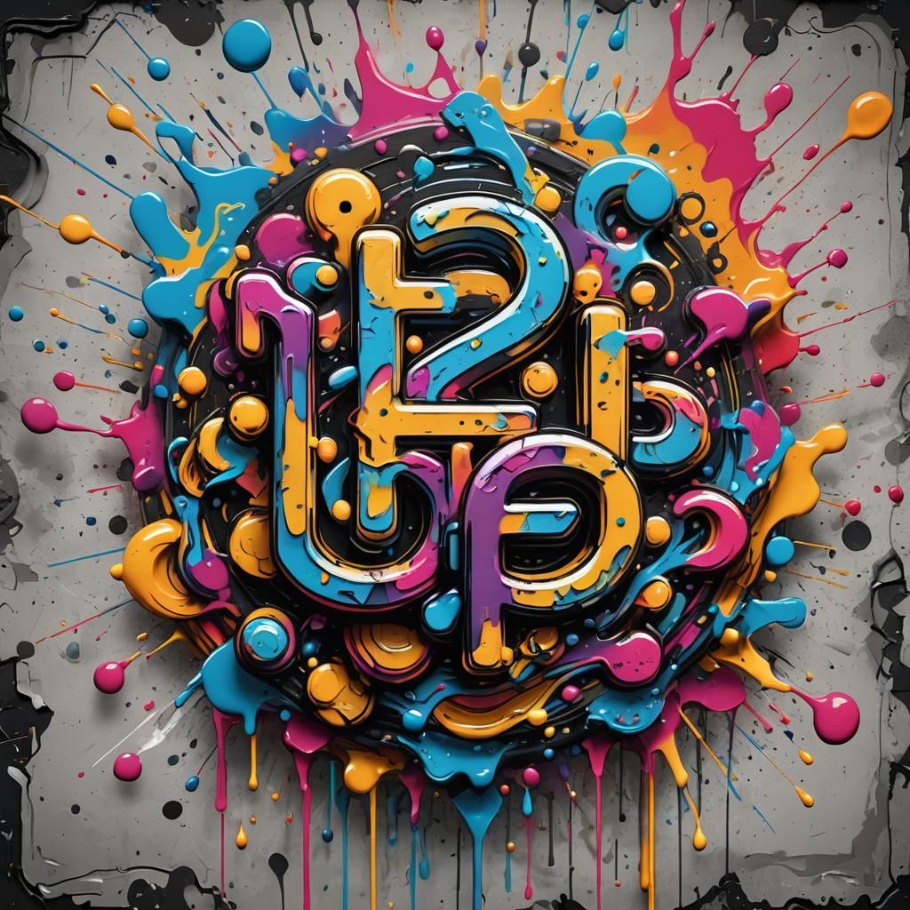 Digital Currency Graffiti Art in 3D Max