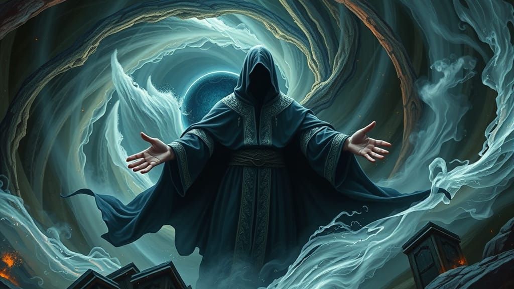 Surrealist Magician Commands Elemental Forces