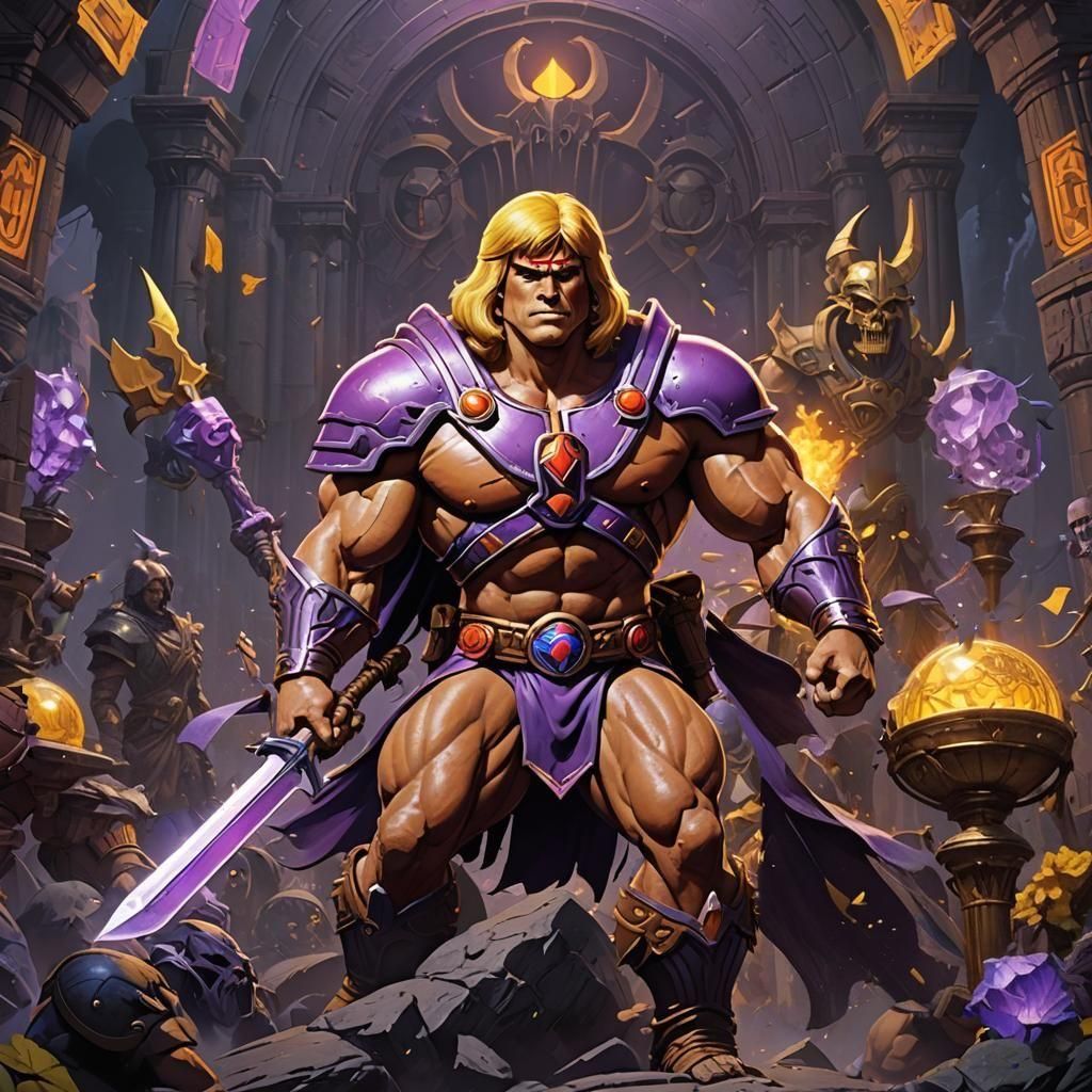 Dark Fantasy He-Man Concept Art in 8k Resolution